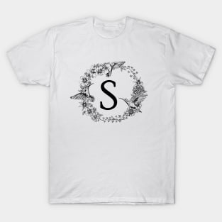 Monogram Frame Letter S T-Shirt